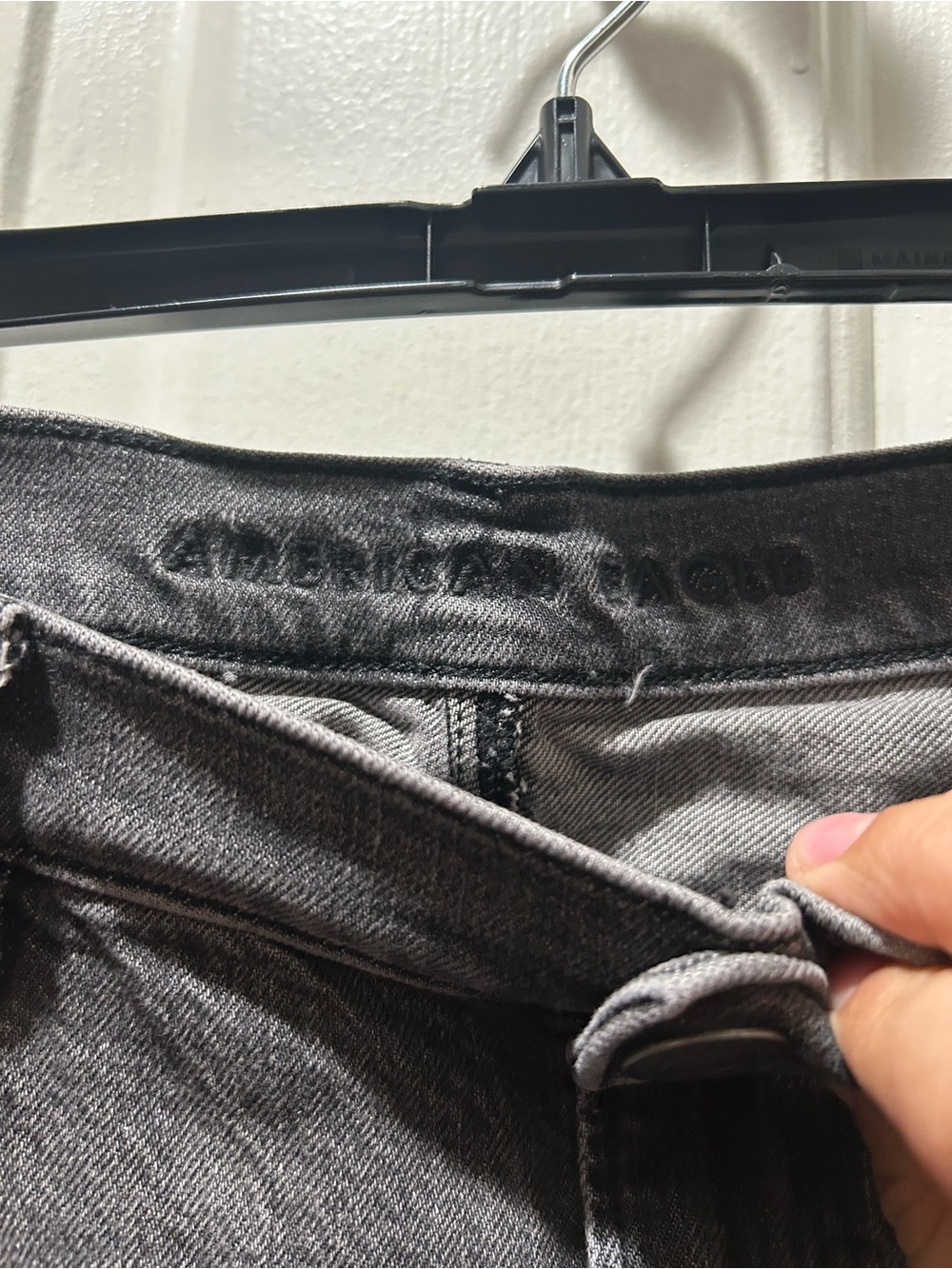 American Eagle Women's 90's Bootcut Faded Black Denim Jeans Size 14 Regular - Picture 6 of 7